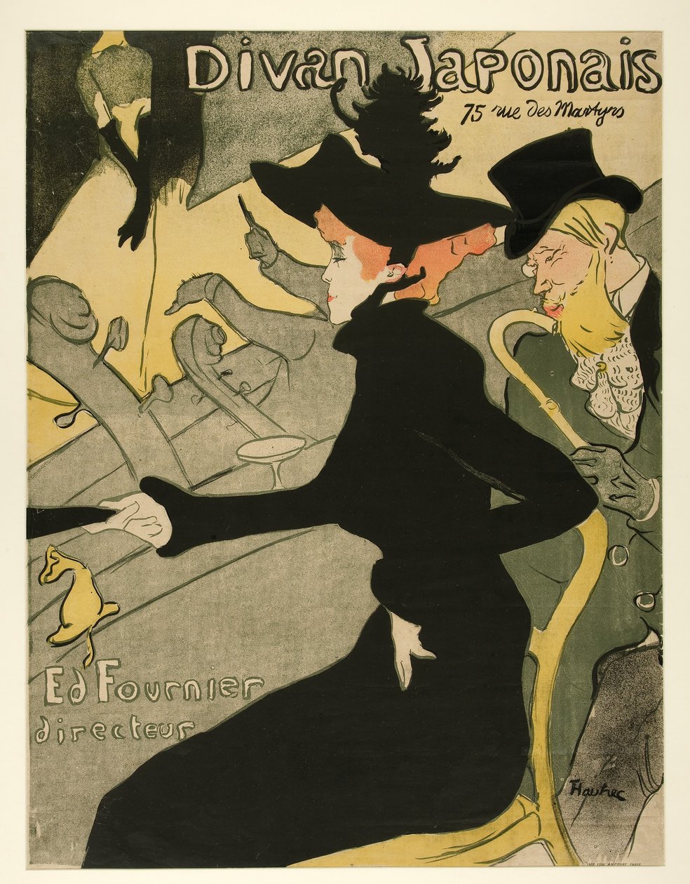 Japońska sofa, pub. 1892 autorstwa Henri de Toulouse Lautrec