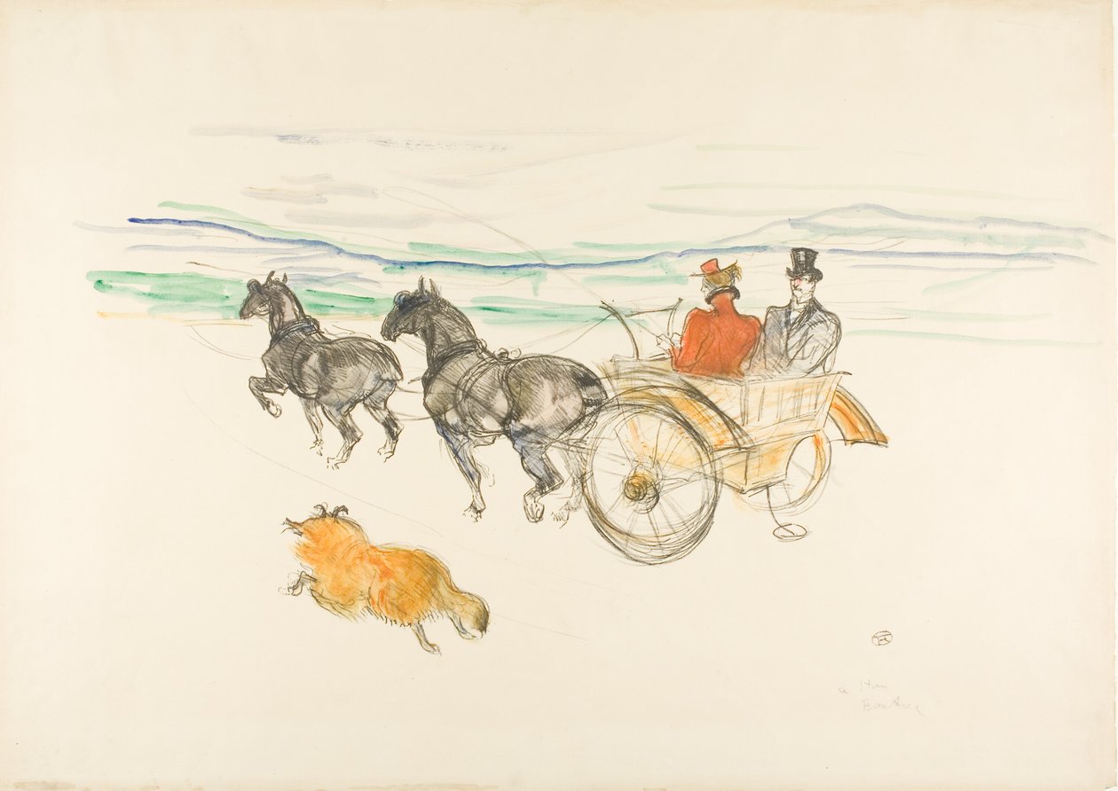 Podwójna uprząż autorstwa Henri de Toulouse Lautrec