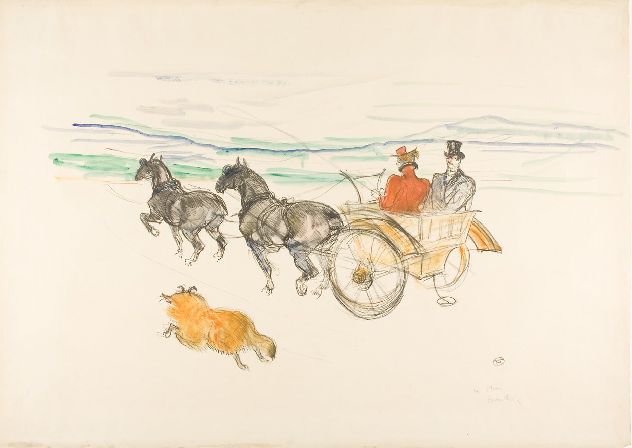 Podwójna uprząż autorstwa Henri de Toulouse Lautrec