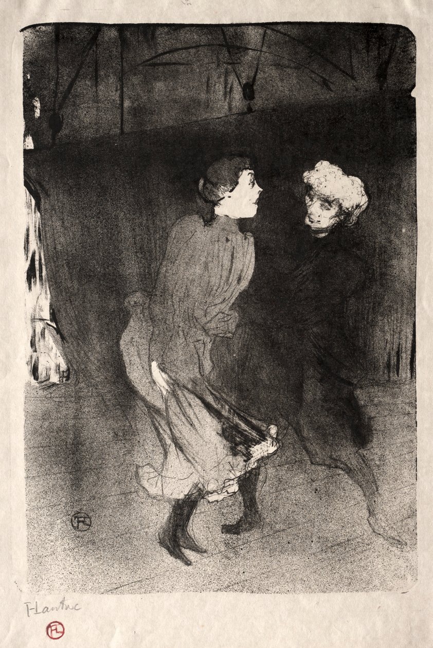 Emilienne dAlecon i Mariquita z Follies-Bergère, 1893. autorstwa Henri de Toulouse Lautrec