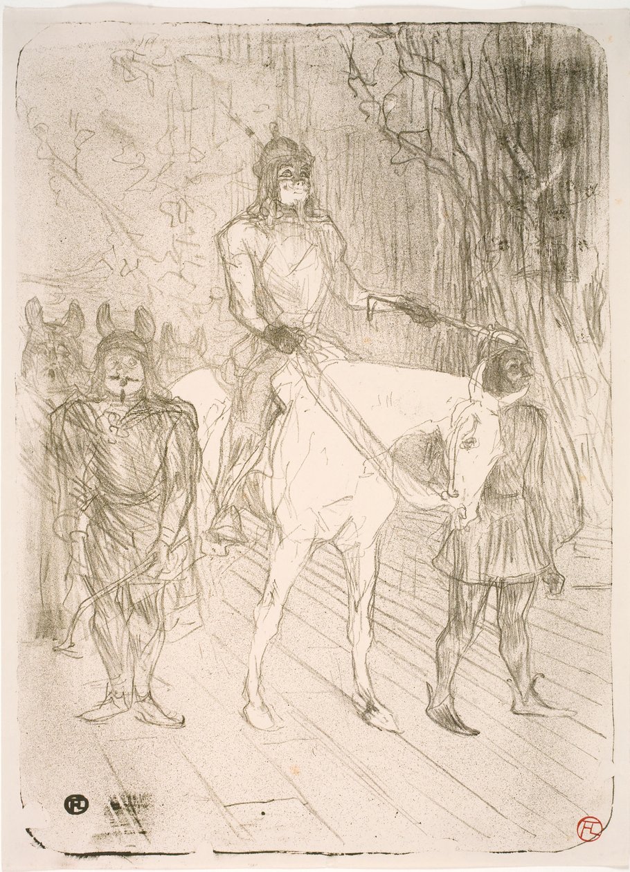 Wejście do Brasseur w Chilpéric autorstwa Henri de Toulouse Lautrec