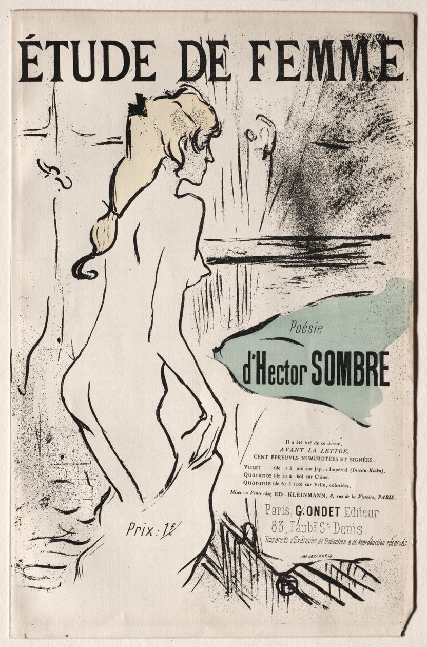 Studium kobiety autorstwa Henri de Toulouse Lautrec