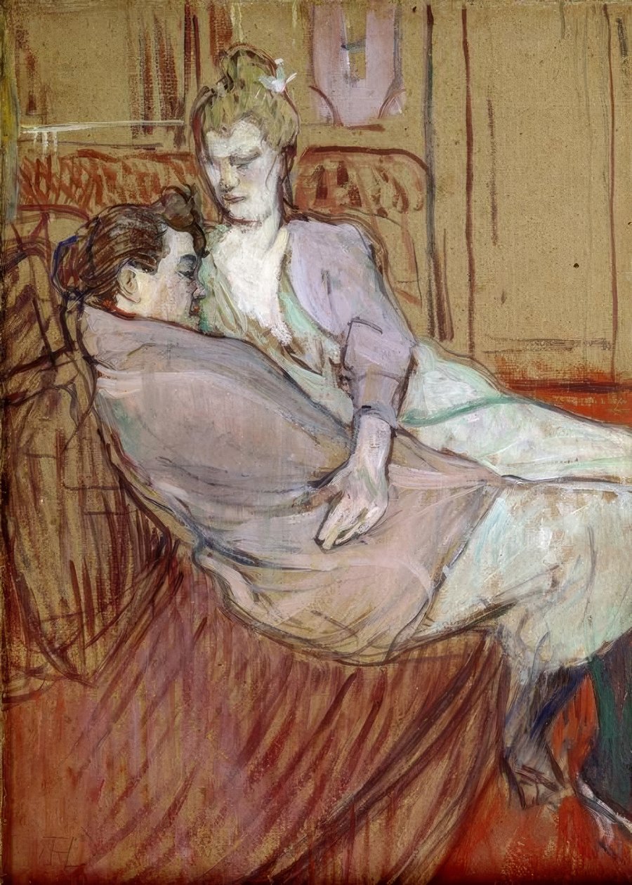 Studiuj dla Dwóch Przyjaciół autorstwa Henri de Toulouse Lautrec