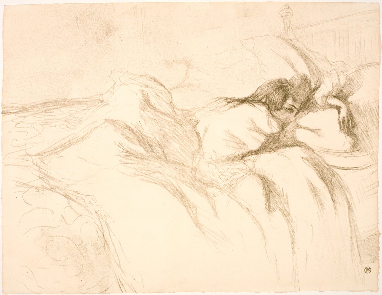 Leżąca Kobieta, Budzik autorstwa Henri de Toulouse Lautrec