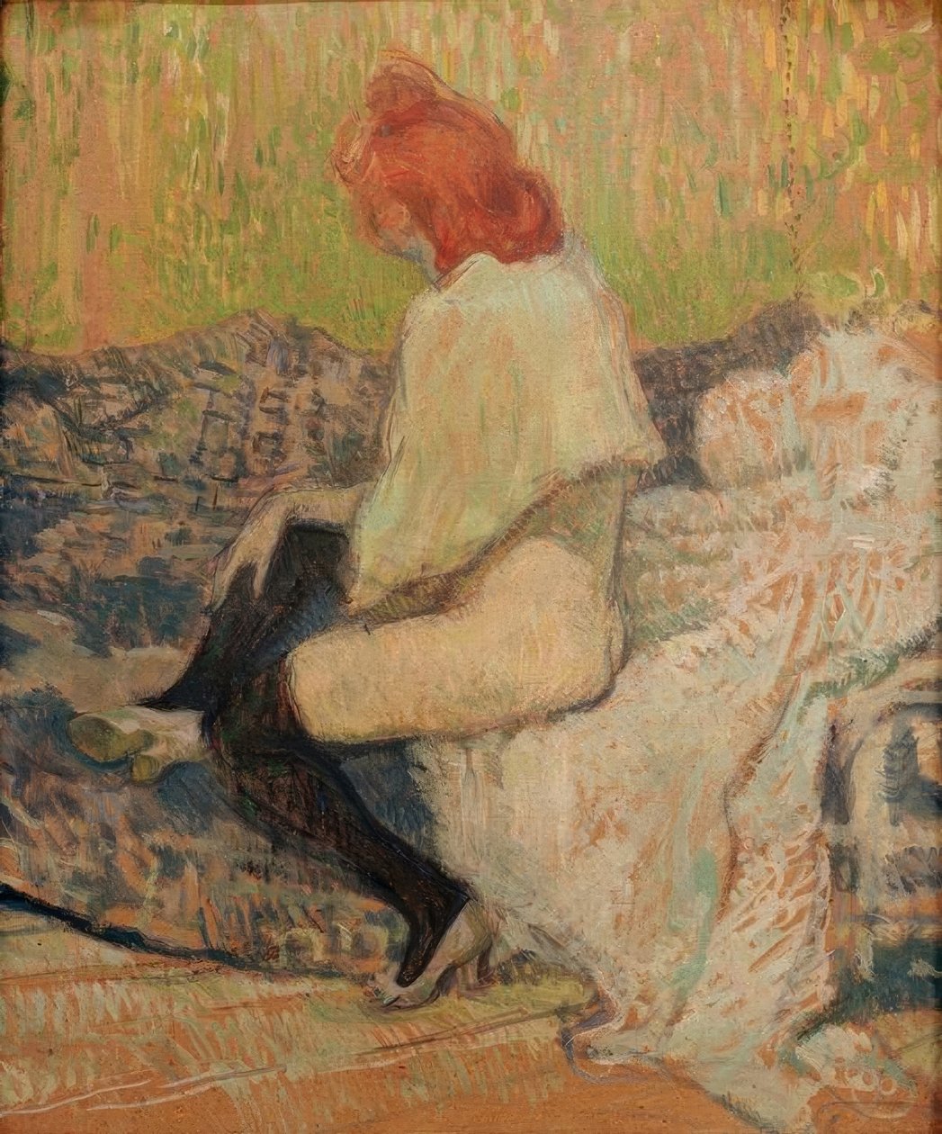 Ruda kobieta, Justine Dieuhl autorstwa Henri de Toulouse Lautrec