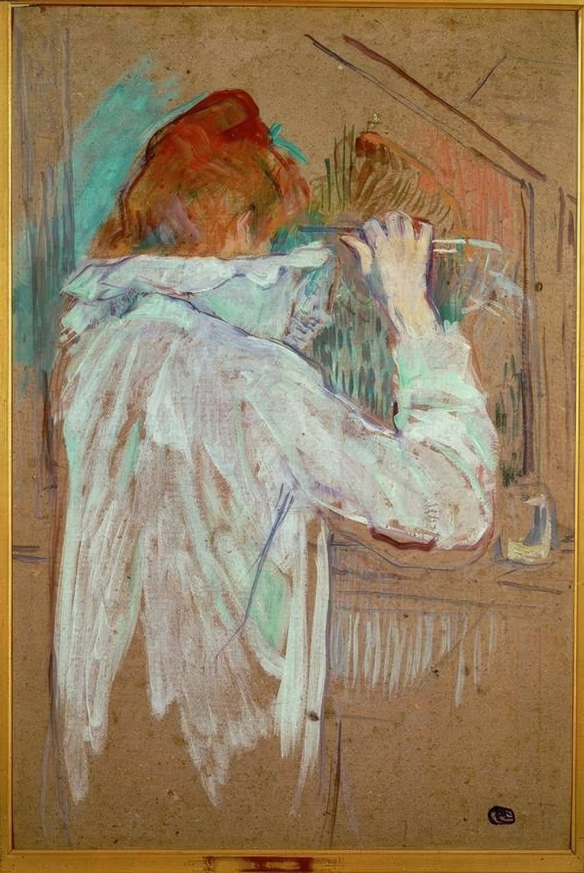 Kobieta curling autorstwa Henri de Toulouse Lautrec
