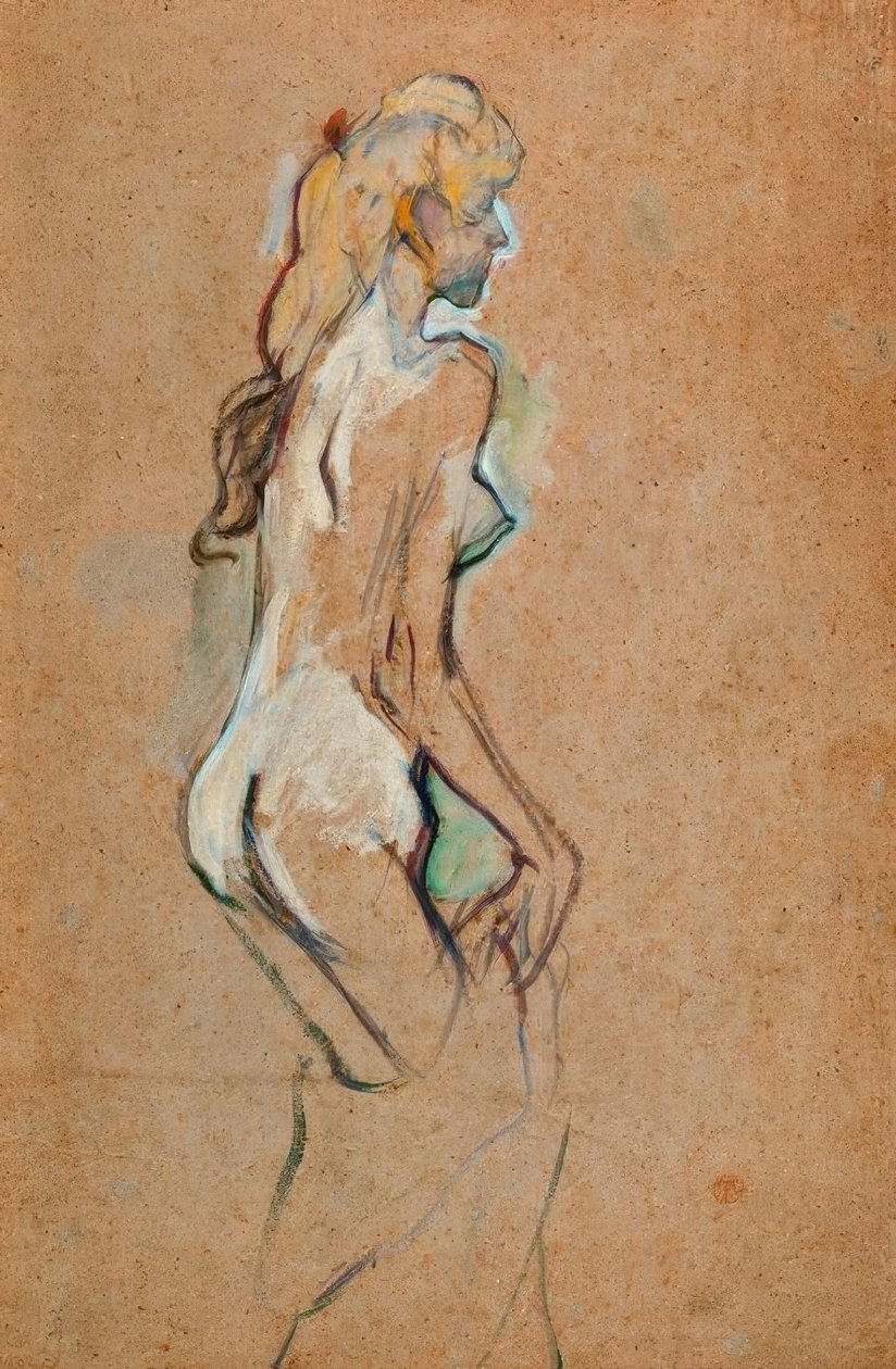 Naga dziewczyna autorstwa Henri de Toulouse Lautrec