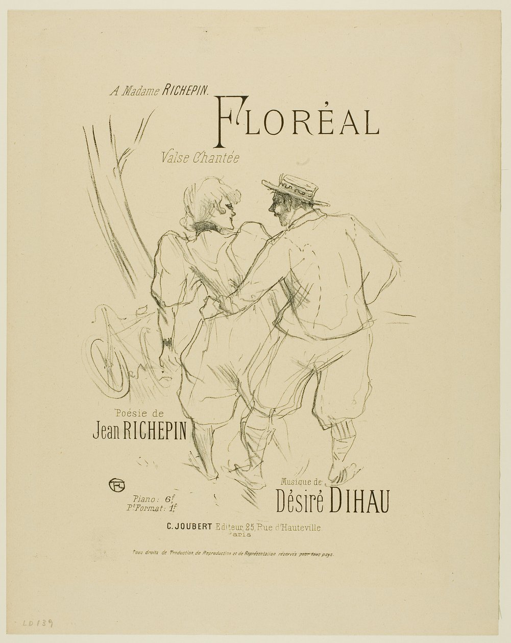 Floréal, z Melodii Désiré Dihau autorstwa Henri de Toulouse Lautrec