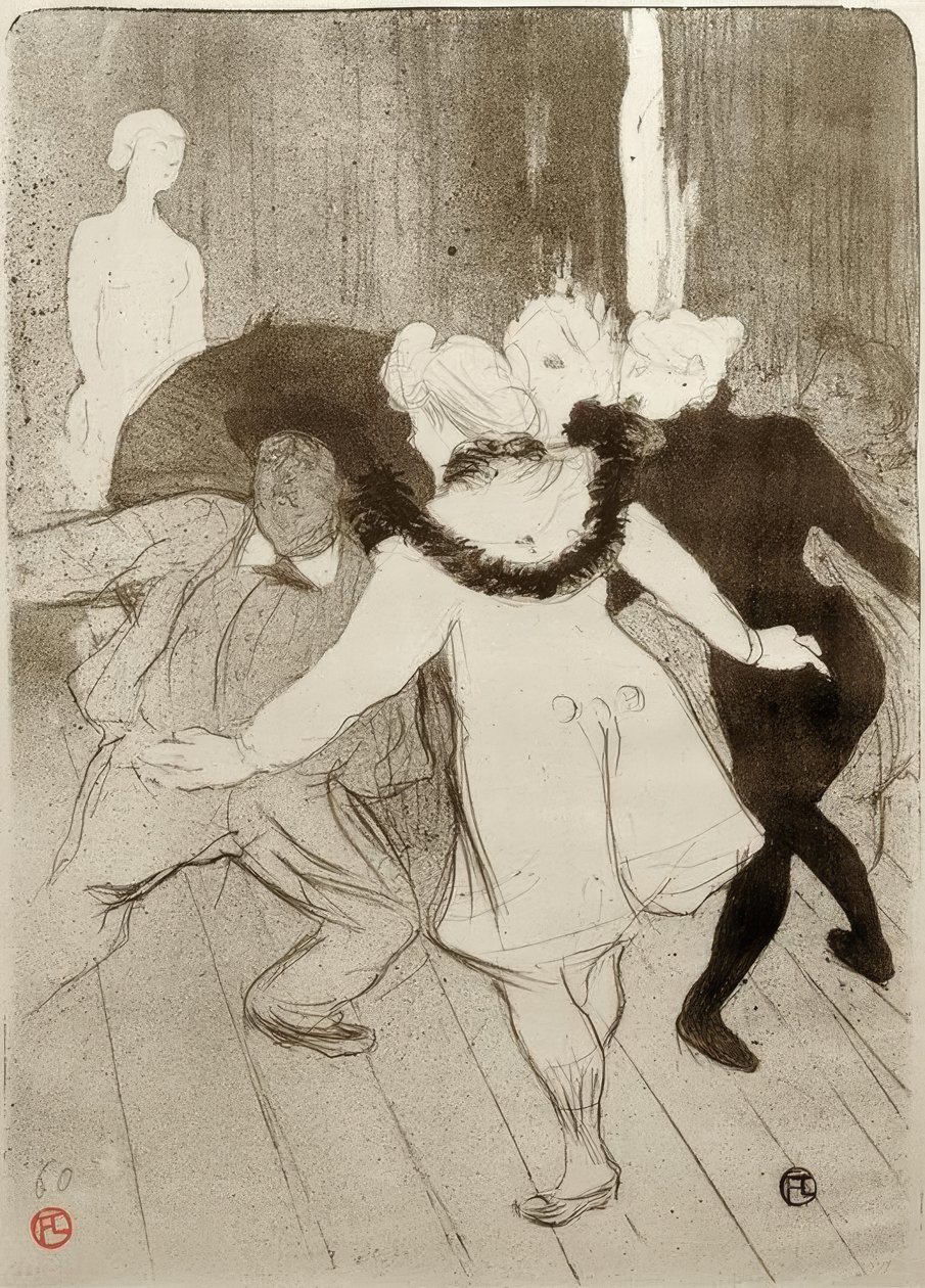 Folies Bergère, Skromność monsieur Prudhomme autorstwa Henri de Toulouse Lautrec