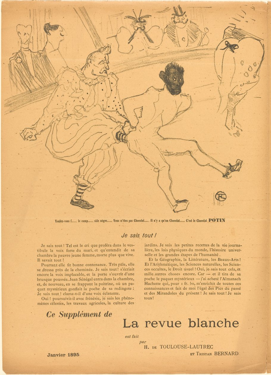 Footit i Chocolat (Footit et Chocolat) [po lewej stronie] autorstwa Henri de Toulouse Lautrec