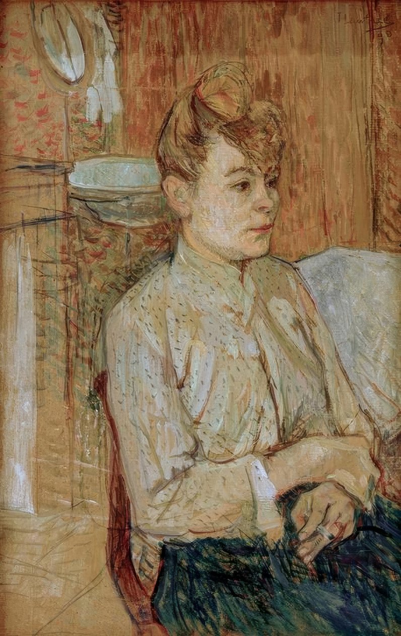 Kobieta z papierosem autorstwa Henri de Toulouse Lautrec