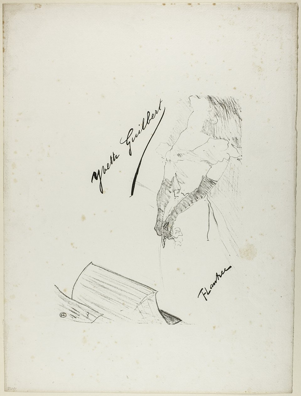 Frontyspis dla Yvette Guilbert autorstwa Henri de Toulouse Lautrec