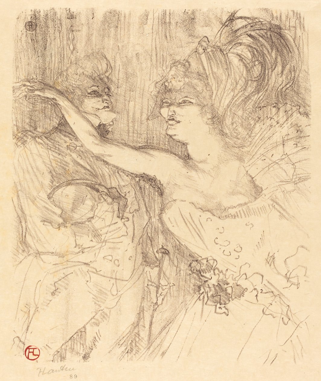 Guy i Mealy spacerują po Paryżu Guy i Mealy spacerują po Paryżu, 1898. autorstwa Henri de Toulouse Lautrec