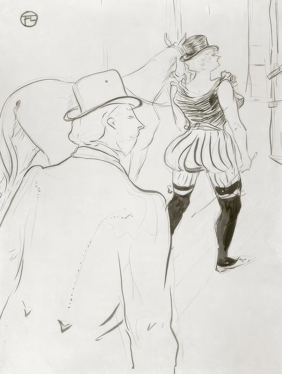 Za kulisami autorstwa Henri de Toulouse Lautrec