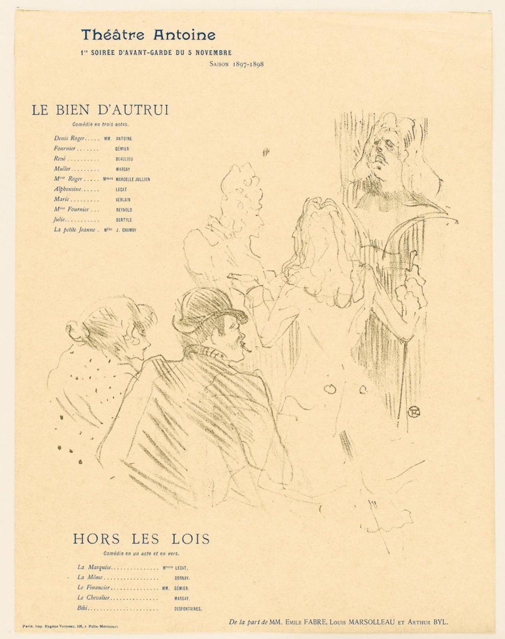 Hołd dla Moliera autorstwa Henri de Toulouse Lautrec