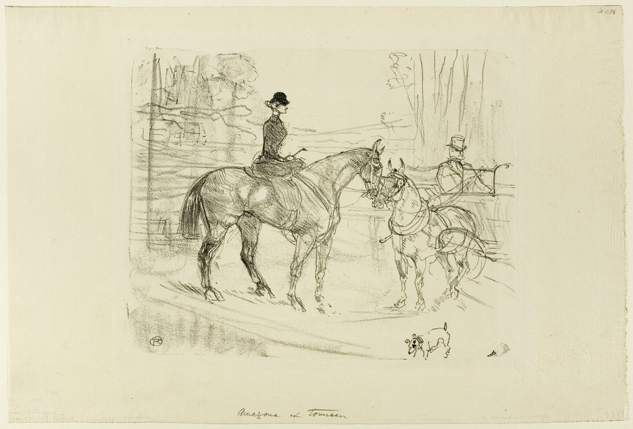 Amazonka i Cart autorstwa Henri de Toulouse Lautrec