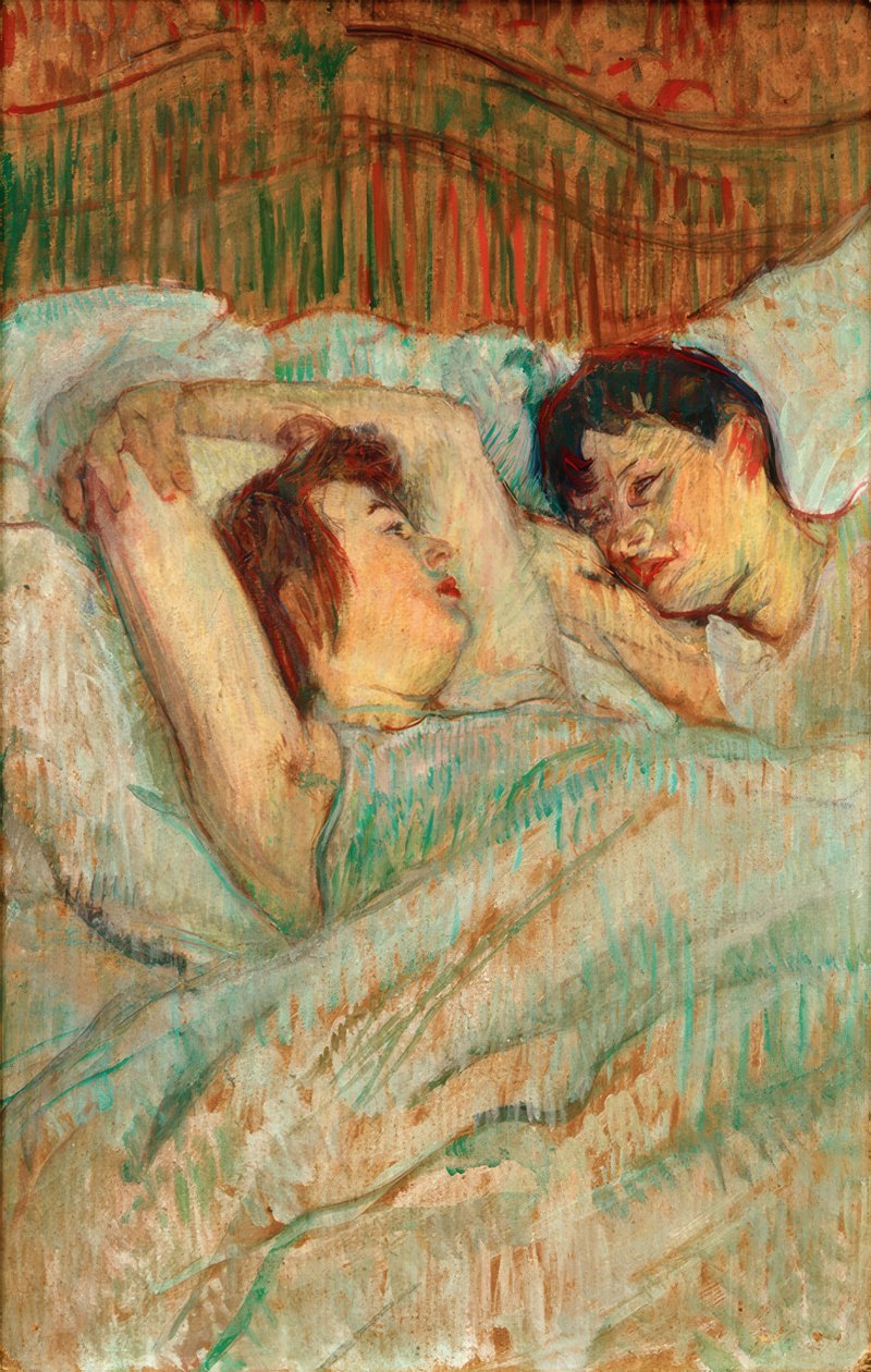 W łóżku autorstwa Henri de Toulouse Lautrec