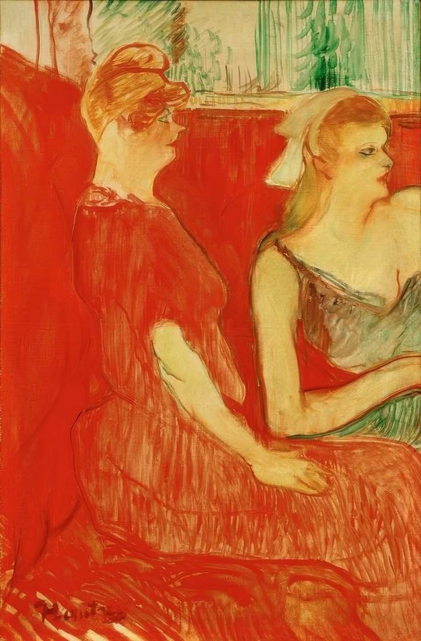 Im Salon der Rue des Moulins autorstwa Henri de Toulouse Lautrec