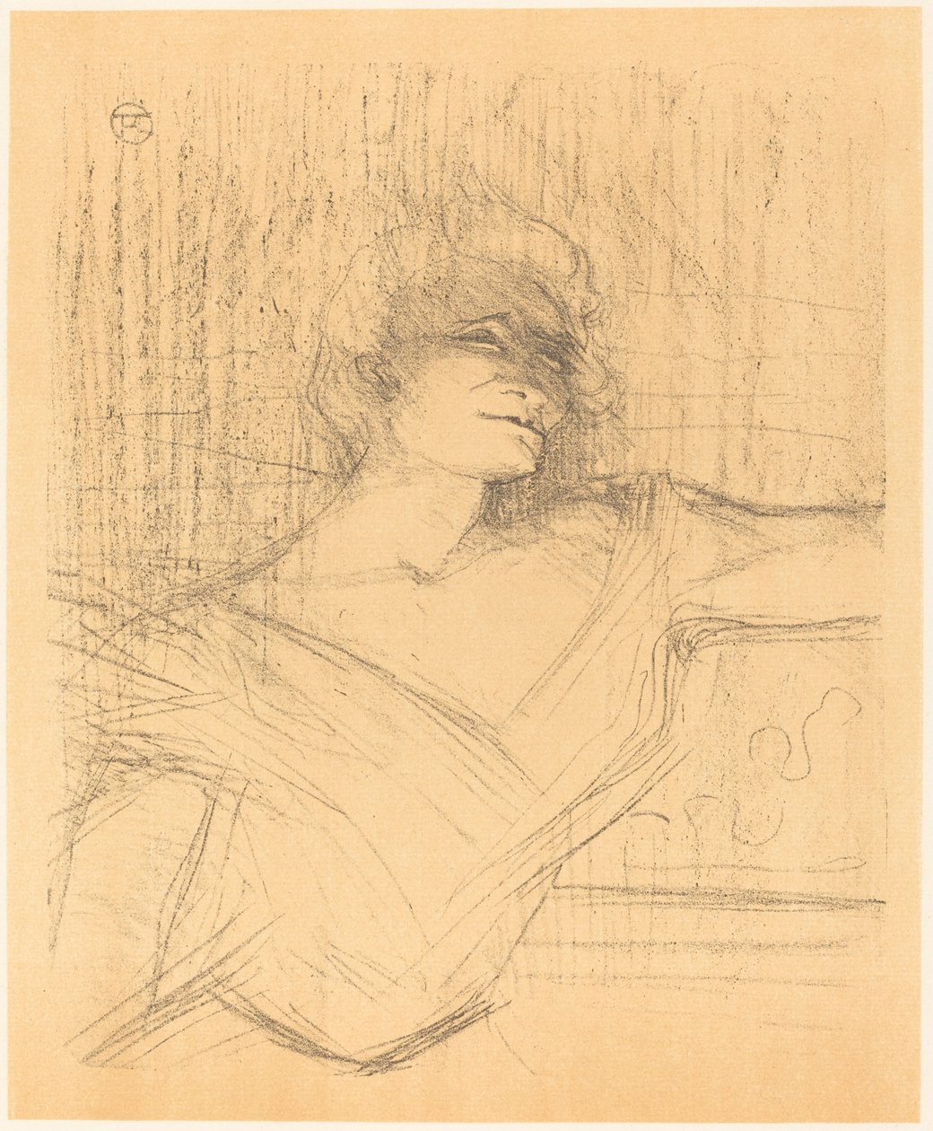 W „La glu” (w „La glu”) autorstwa Henri de Toulouse Lautrec