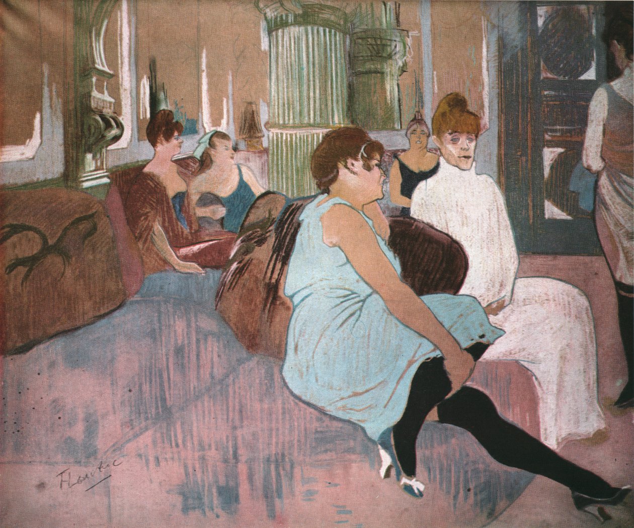 „W salonie przy Rue des Moulins”, 1894, 1952. autorstwa Henri de Toulouse Lautrec