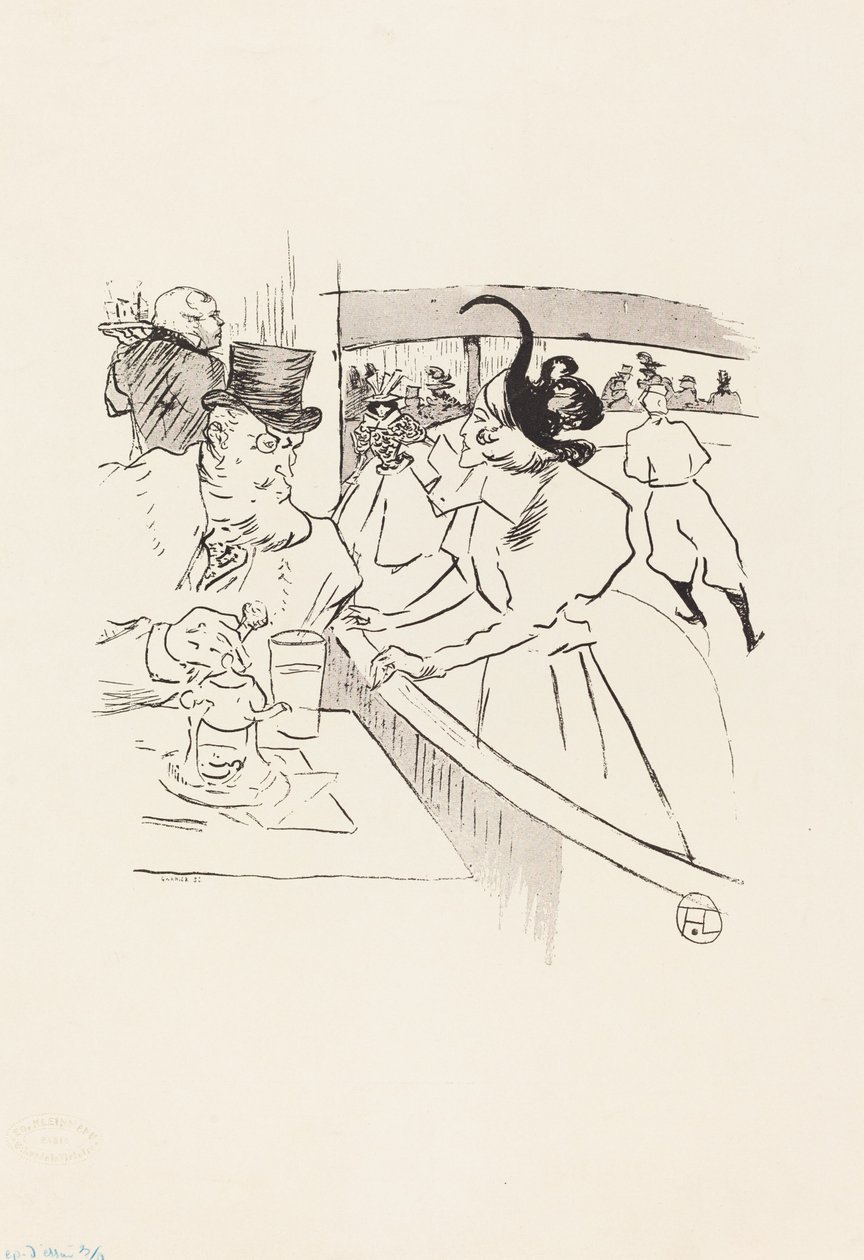 W Łyżwiarstwie Professional Beauty, 1895. autorstwa Henri de Toulouse Lautrec