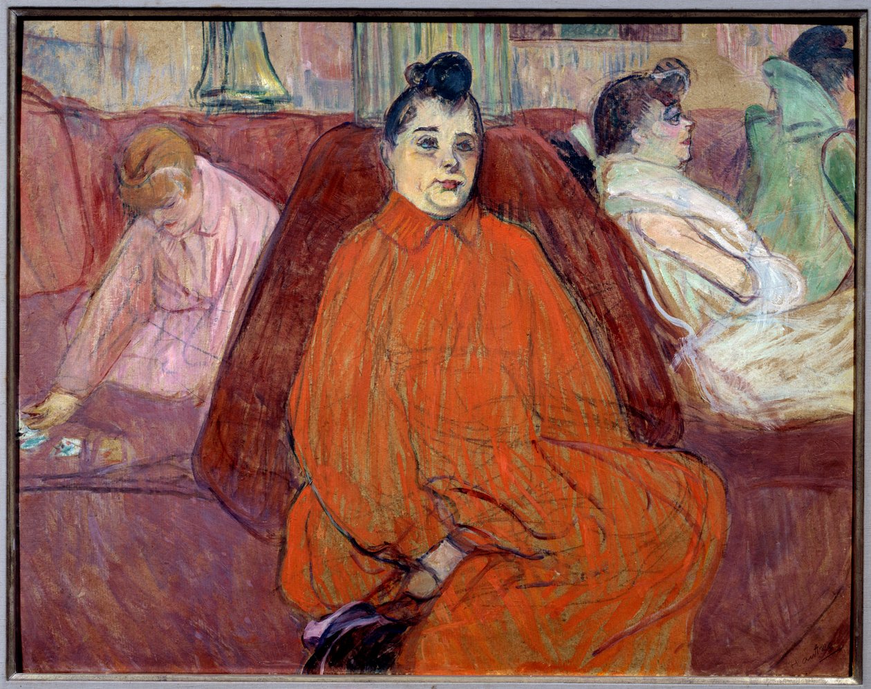 W salonie na kanapie prostytutki w burdelu czekają na gości. Obraz Henri de Toulouse Lautrec autorstwa Henri de Toulouse Lautrec