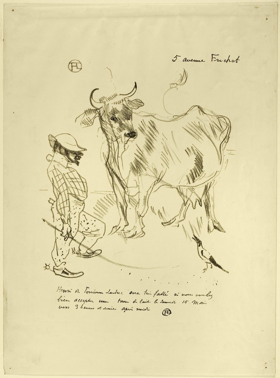Zaproszenie na szklankę mleka autorstwa Henri de Toulouse Lautrec