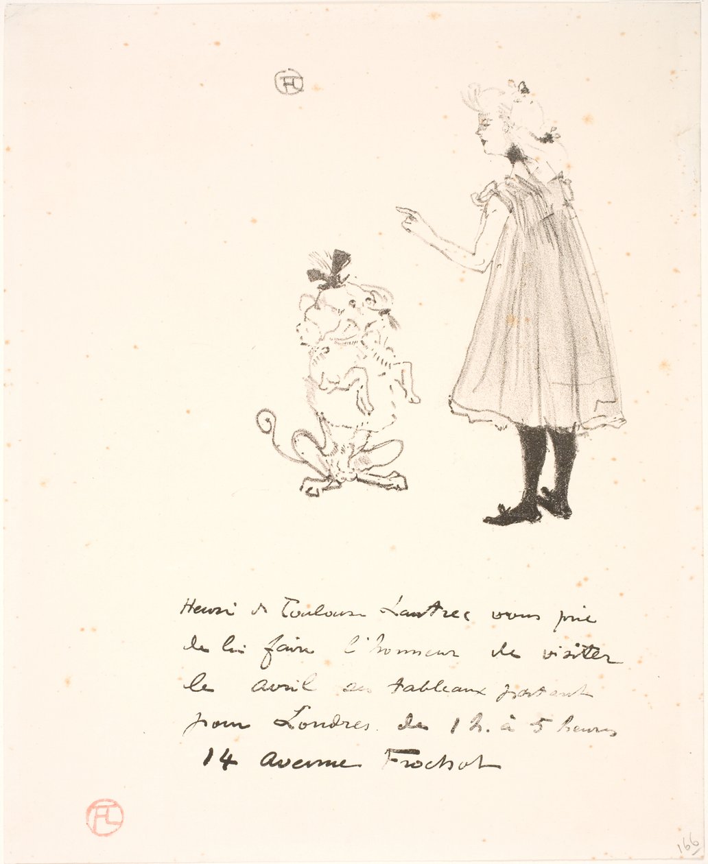Zaproszenie na wystawę autorstwa Henri de Toulouse Lautrec