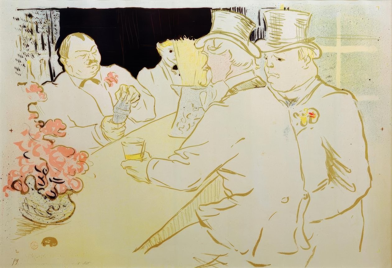 Irish American Bar, Rue Royale, The Chap Book autorstwa Henri de Toulouse Lautrec