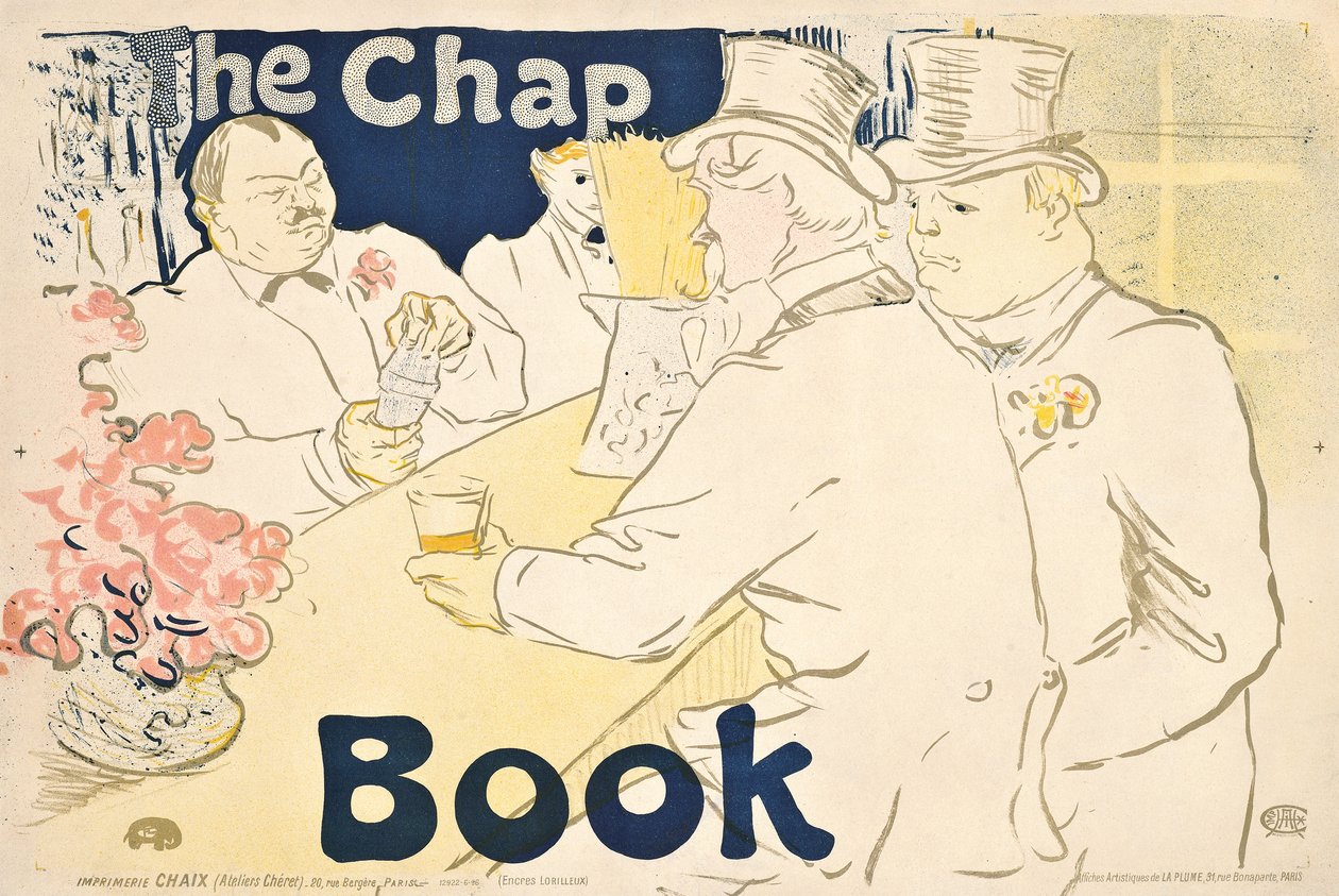 Bar irlandzki i amerykański, Rue Royale- plakat do „The Chap Book”, 1895 autorstwa Henri de Toulouse Lautrec