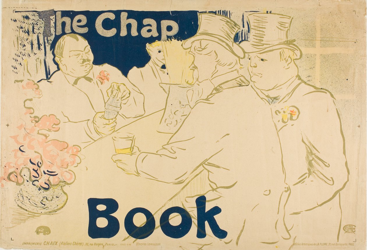 Bar irlandzki i amerykański, Rue Royale — The Chap Book autorstwa Henri de Toulouse Lautrec
