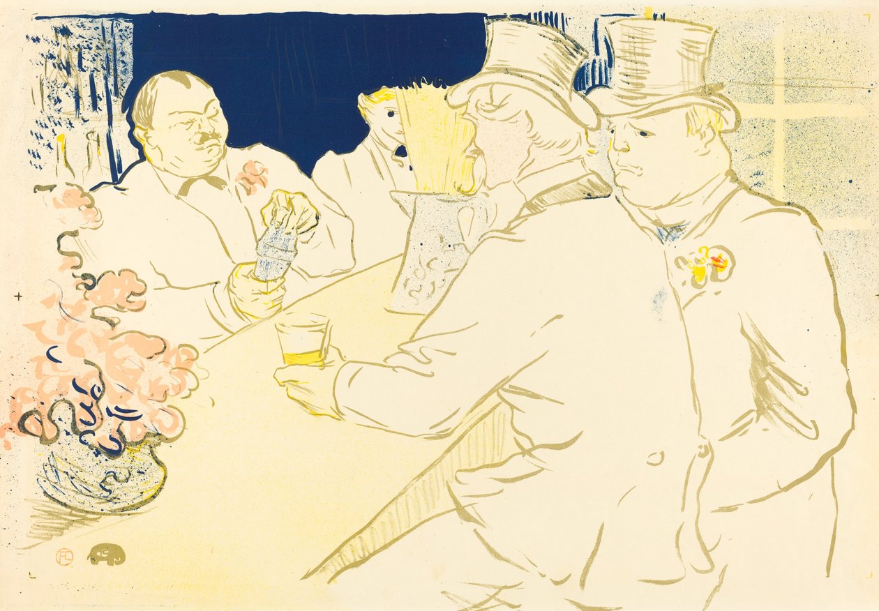 Bar irlandzki i amerykański, rue Royale autorstwa Henri de Toulouse Lautrec