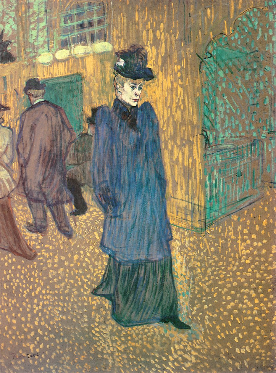 Jane Avril opuszcza Moulin Rouge, 1892 (esencja na pokładzie) autorstwa Henri de Toulouse Lautrec