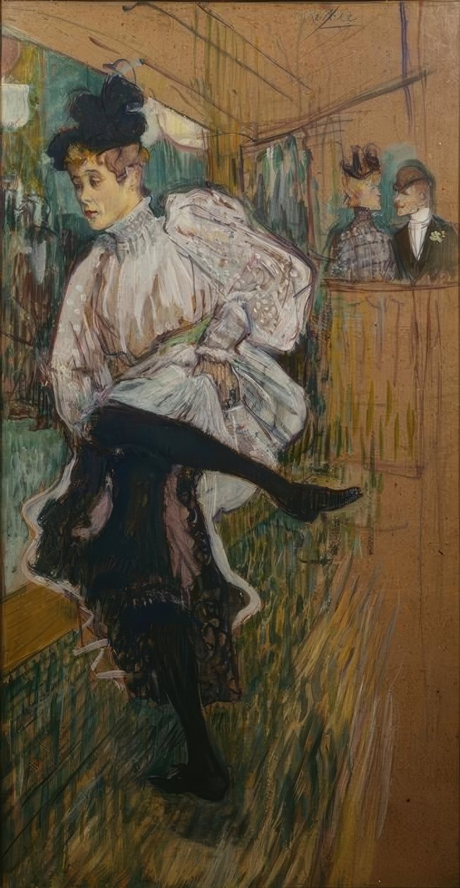 Jane Avril tańczy autorstwa Henri de Toulouse Lautrec