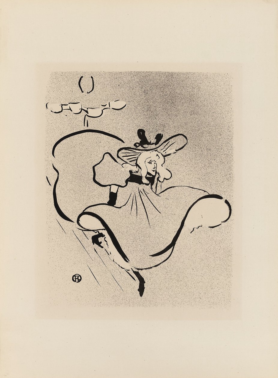 Jane Avril z Le Café-Concert autorstwa Henri de Toulouse Lautrec