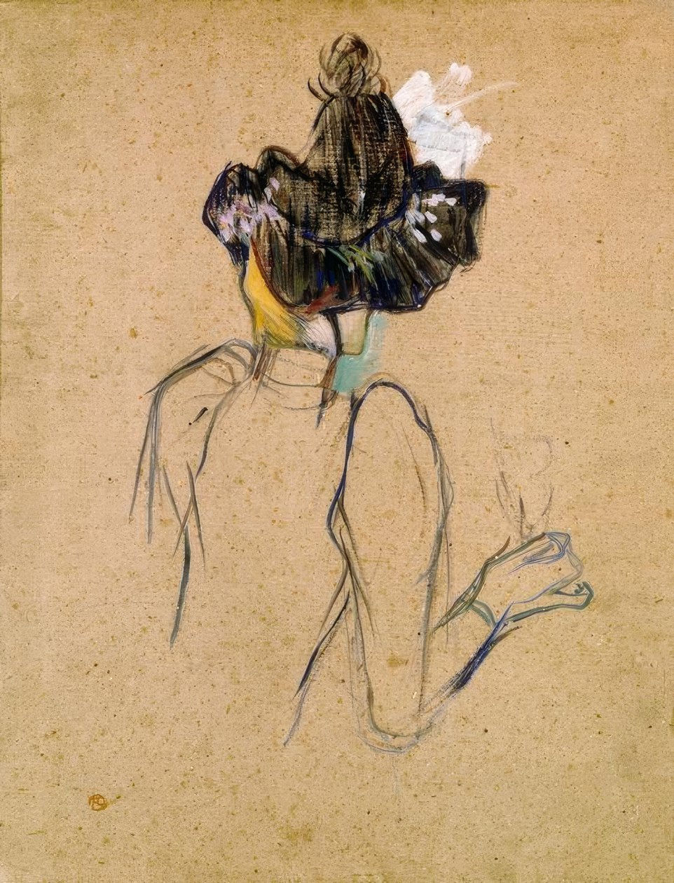 Jane Avril widziana z tyłu autorstwa Henri de Toulouse Lautrec