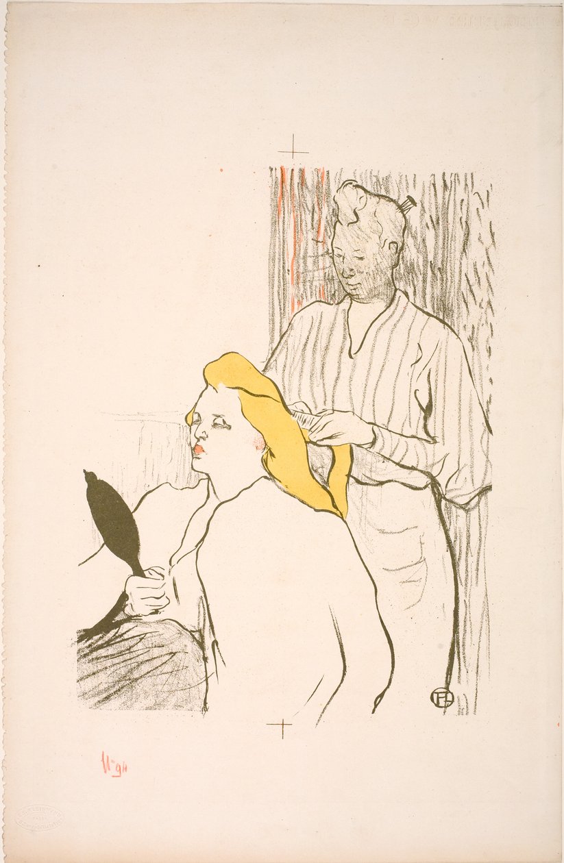 Fryzura. Bezpłatny program teatralny autorstwa Henri de Toulouse Lautrec