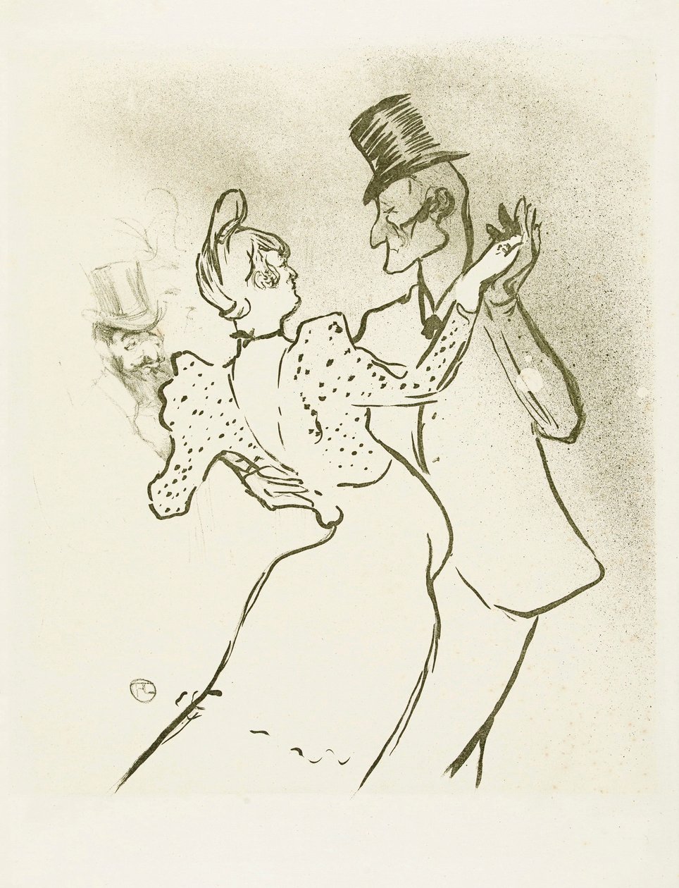 La Goulue i Valentin la Desossee. Plakat autorstwa Toulouse-Lautreca. autorstwa Henri de Toulouse Lautrec