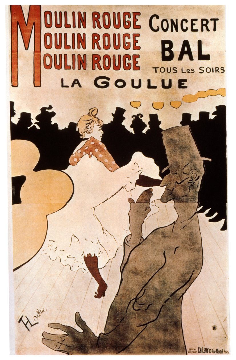 La Goulue w Moulin Rouge, 1892. autorstwa Henri de Toulouse Lautrec