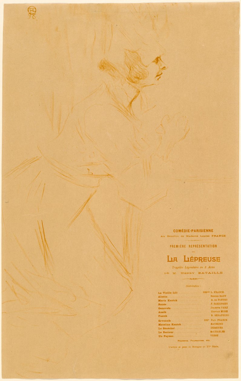 Trędowaty autorstwa Henri de Toulouse Lautrec