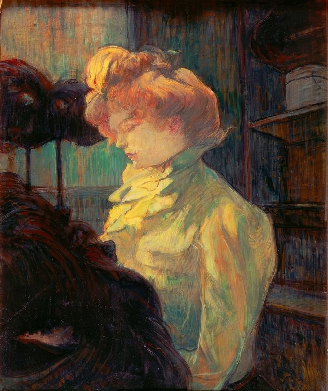 La Modiste (Mademoiselle Louise Blouet) autorstwa Henri de Toulouse Lautrec