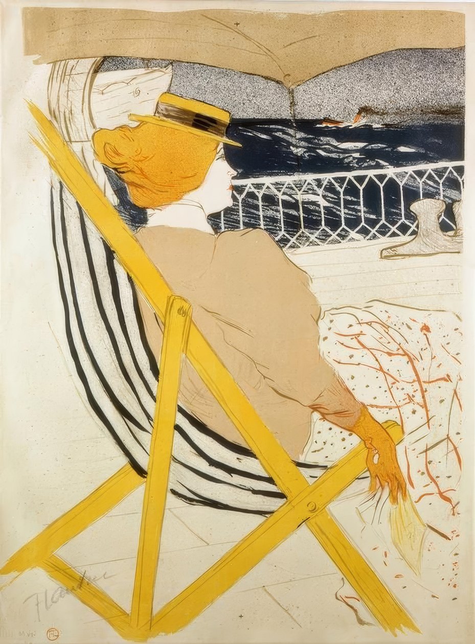 La Passagere du 54 ou Promenade en Yacht autorstwa Henri de Toulouse Lautrec