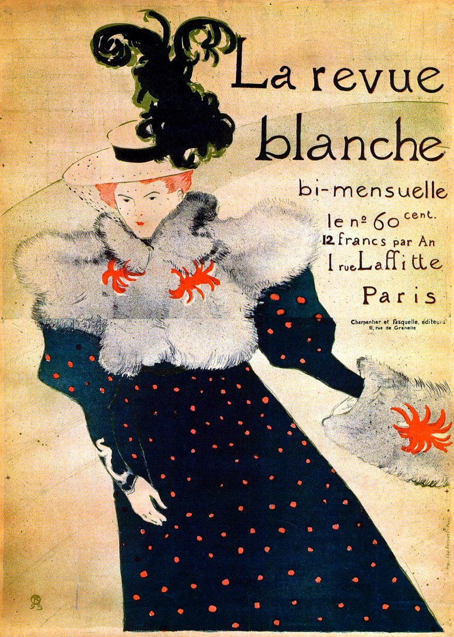 La Revue Blanche, XIX wiek. autorstwa Henri de Toulouse Lautrec