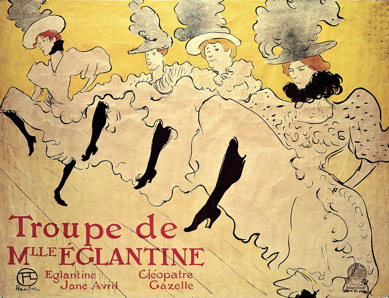 Trupa Mademoiselle Eglantine, 1895., 1895. autorstwa Henri de Toulouse Lautrec