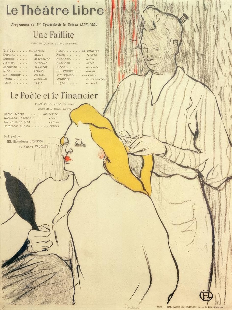 Fryzura autorstwa Henri de Toulouse Lautrec