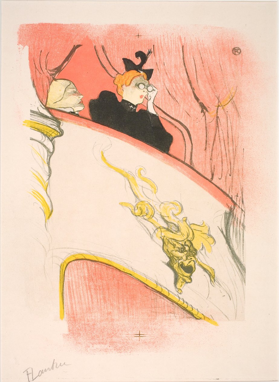 Loża ze złotym maszkaronem autorstwa Henri de Toulouse Lautrec