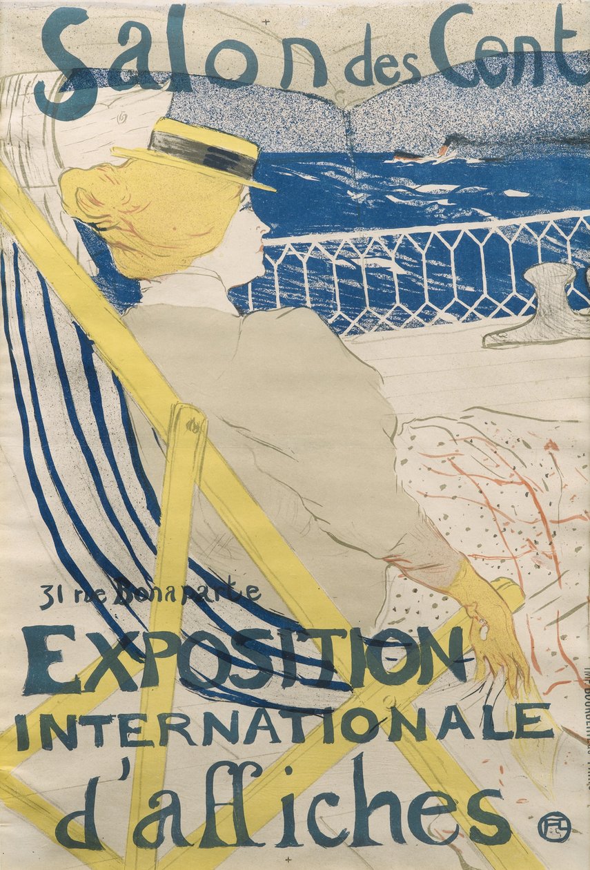 La passagere du 54 - Promenade en yacht Salon des Cent autorstwa Henri de Toulouse Lautrec