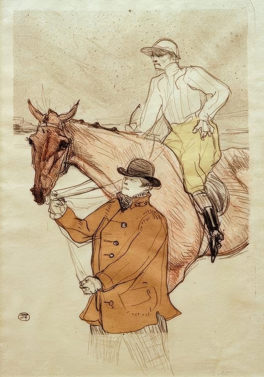 Dżokej zbliża się do bieguna autorstwa Henri de Toulouse Lautrec