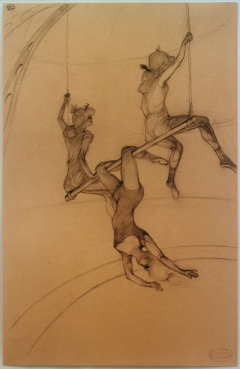 Latający trapez autorstwa Henri de Toulouse Lautrec