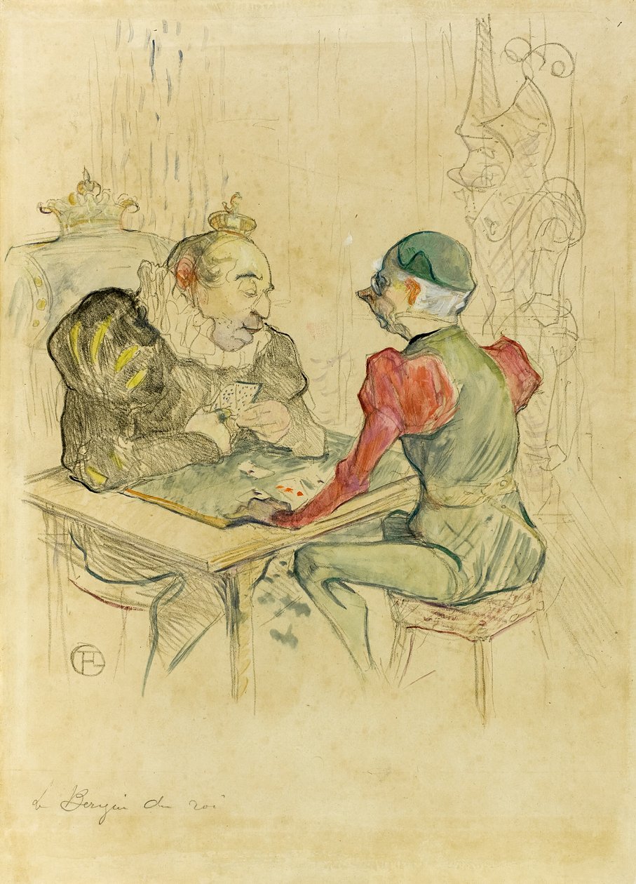 Bezigue autorstwa Henri de Toulouse Lautrec